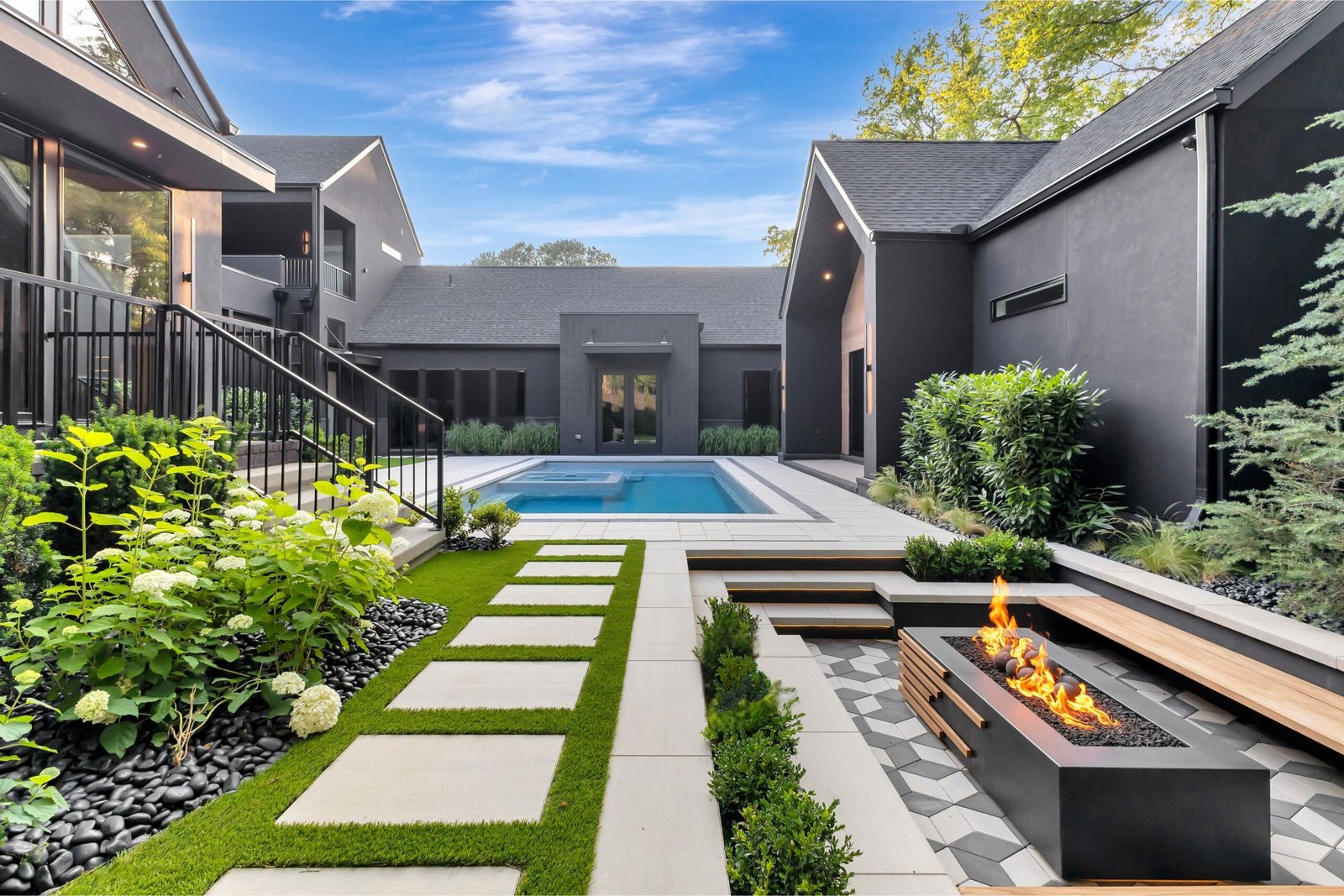 Custom backyard landscape design by Denali in Nashville, TN