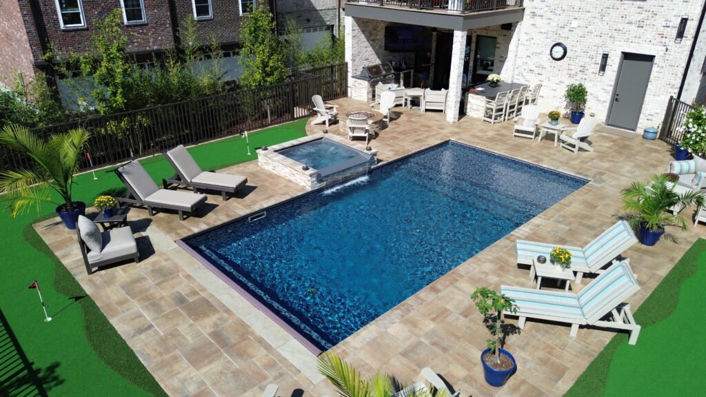luxury backyard in green hills