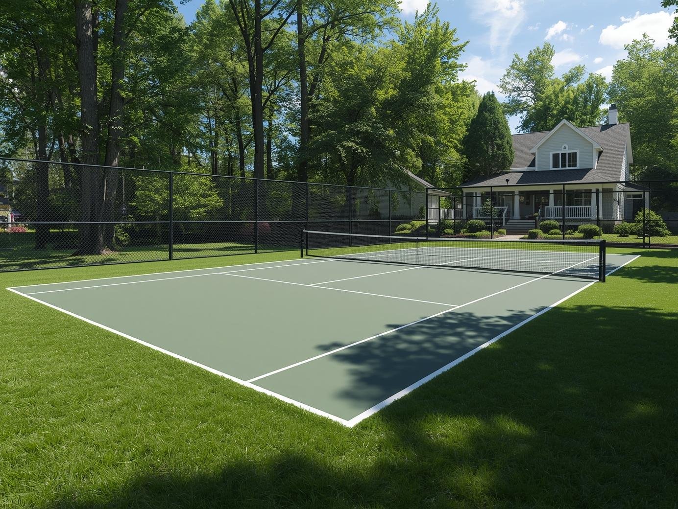 pickleball court backyard install
